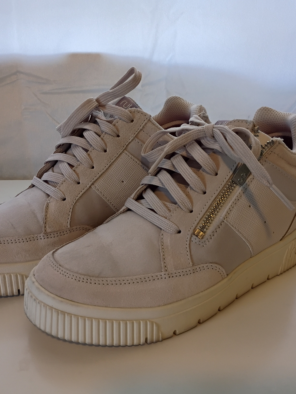 Ryka Women's Hidden Wedge Sneakers in Light Beige